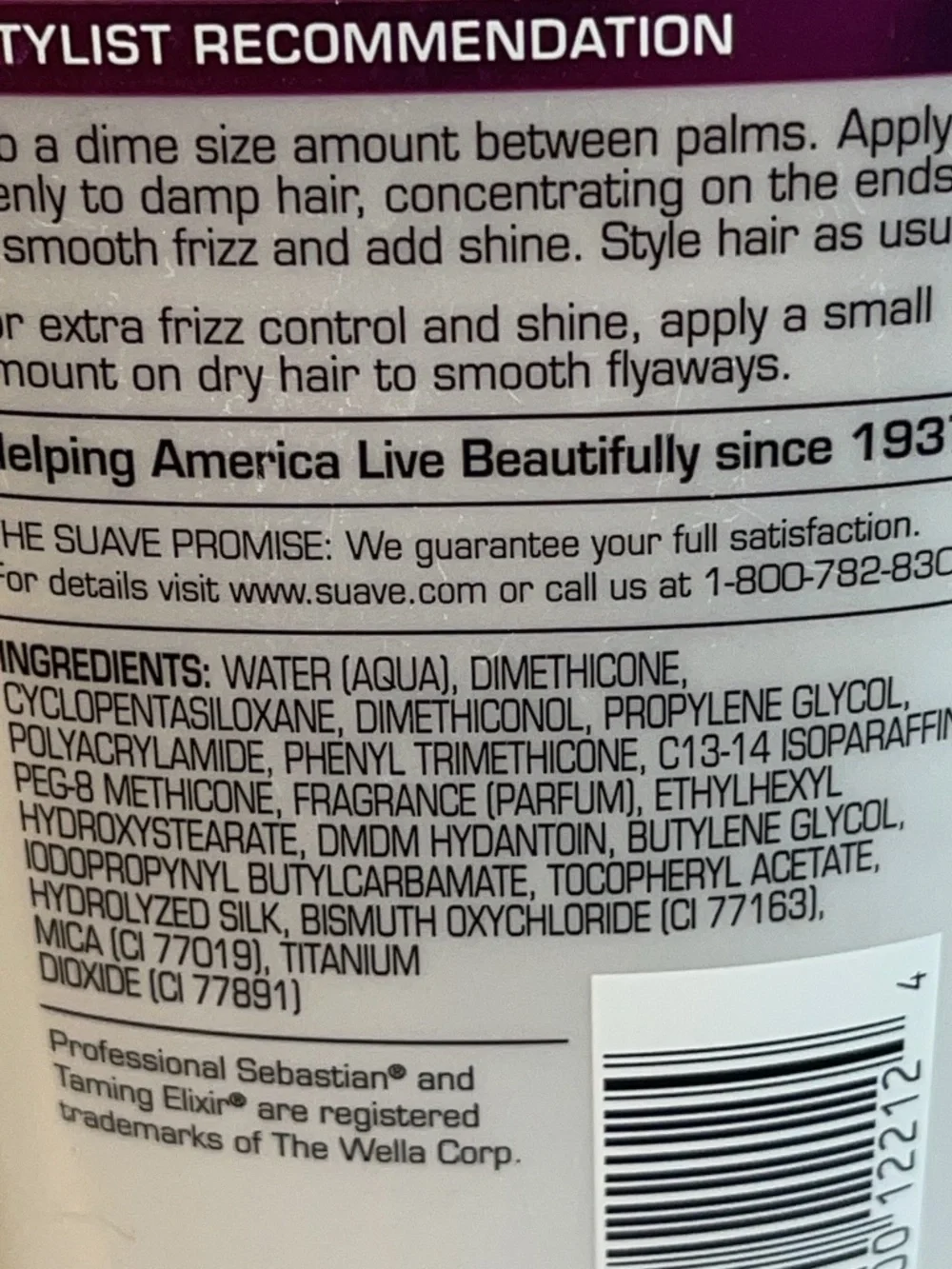 Suave Professionals Sleek 24 hour Anti-Frizz Cream 3.5 oz Old Stock Discontinued